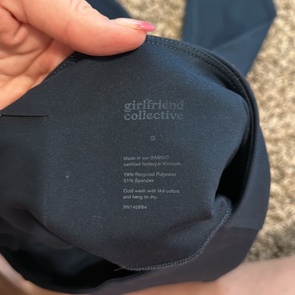Girlfriend Collective Navy Blue Leggings Small - Picture 10 of 11
